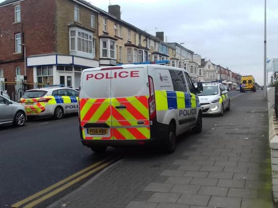A 31-year-old man was arrested after police were called to Palatine Road in central Blackpool this afternoon