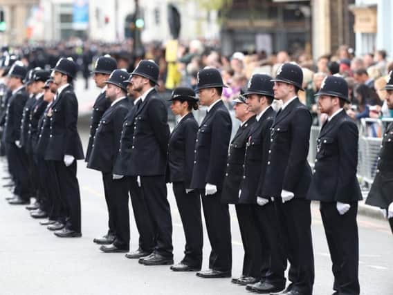 Police lined the streets for the funeral of PC Keith Palmer