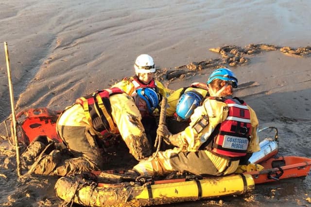 Mud Rescue Module Coastguard crews ready to tackle mud rescue challenges