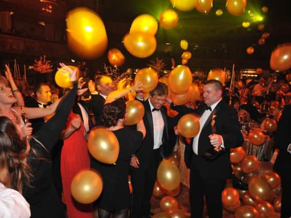 Celebrations at the 2016 BIBAs awards final at the Blackpool Tower Ballroom