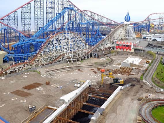 Work continues on the development of Icon, the new 16.25m ride at Blackpool Pleasure Beach