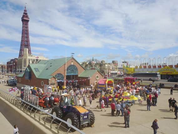 The RNLI fun day at Blackpool, hours before the emergency call outs