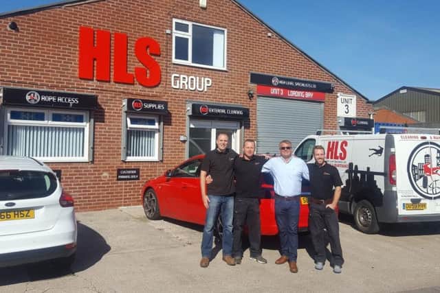 The High Level Specialists team at their Thornton base. From left to right, Alex Lett, HLS Supplies general manager, James Evans owner, Chris Shaw, owner and Carl Pixton, HLS group operations manager