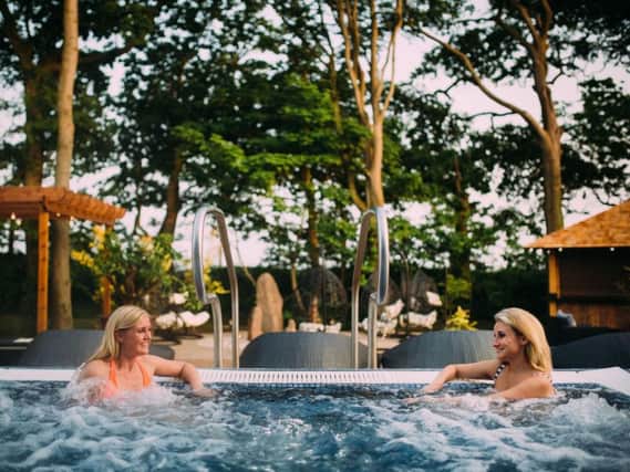 Outdoor jacuzzi at Ribby Hall Spa