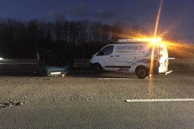 The scene of the crash yesterday. Picture by Stuart Caddick