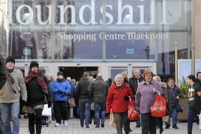 Shoppers in Blackpool on Boxing Day