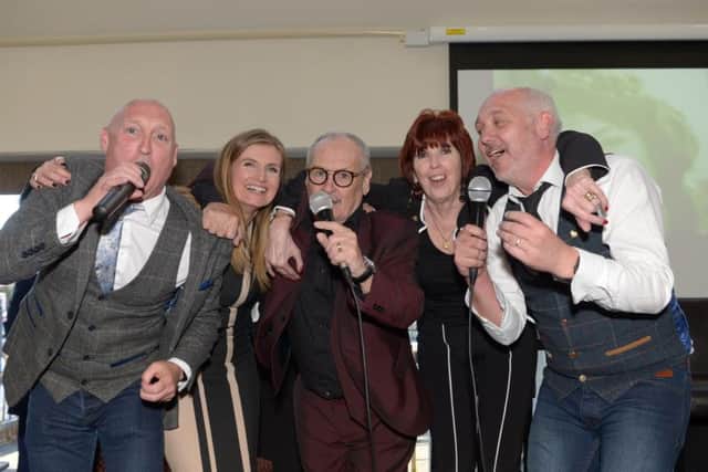 Bobby Ball, centre, with wife Yvonne, and their children during the Bobby Ball and Friends Variety lunch. Picture: Dave Nelson