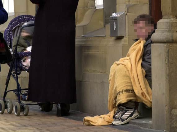 It's claimed beggars are putting people off going into the town centre