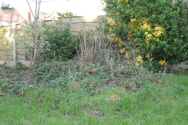 Garden plot where Kenneth Coombes was buried after Barbara Coombes killed him in January 2016. Photo credit: Greater Manchester Police/PA
