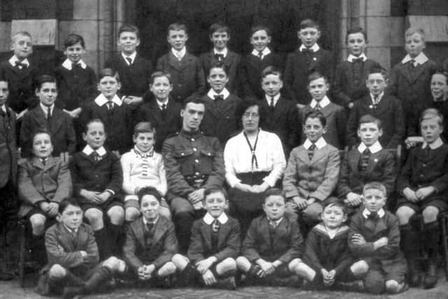 Young Alfred Cooke (second row, third right), at the Wesleyan Methodist Chapel, Blackpool, in 1918