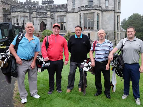 Gazette Matchplay quarter-final winners at Lancaster Golf Club. From left, Stephen Heyes, Chris Nay, Ian Wharmby (managing director of sponsors Blacktax), Mark Townsend and Chris Boyes  Picture: BILL JOHNSON