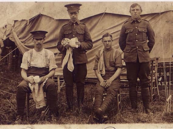 Four members of the 1/5th battalion of Kings Own Royal Lancaster Regiment