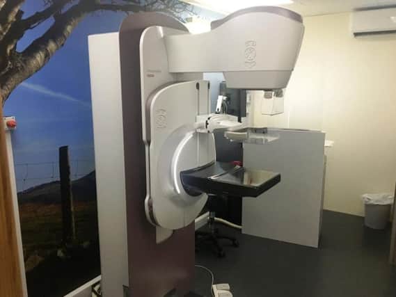 The breast screening equipment at the new unit at the Palatine Leisure Centre, Blackpool
