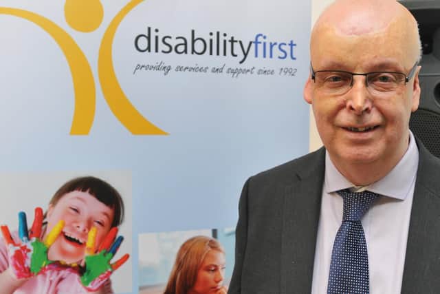 Alan Reid, CEO of Disability First, at the annual general meeting, celebrating 25 years of the Blackpool-based charity, held at The Grange, Blackpool.