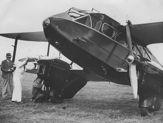 The Prince of Wales De Havillard Dragon in which his brother, the Duke of Kent flew to Squires Gate, Blackpool, in October 1935