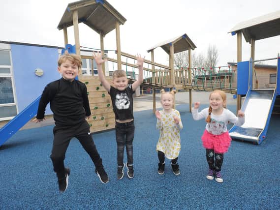 Anchorsholme students are jumping for joy a year on from the floods.