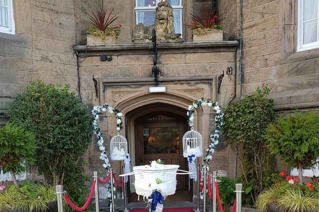 Doves of Life prepare for a special display - Sue enjoys decorating the baskets and cages.