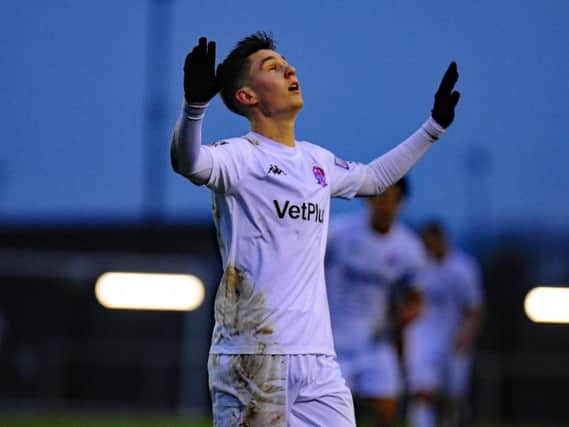 Nick Haughton scored his first Fylde goal on his 13th appearance