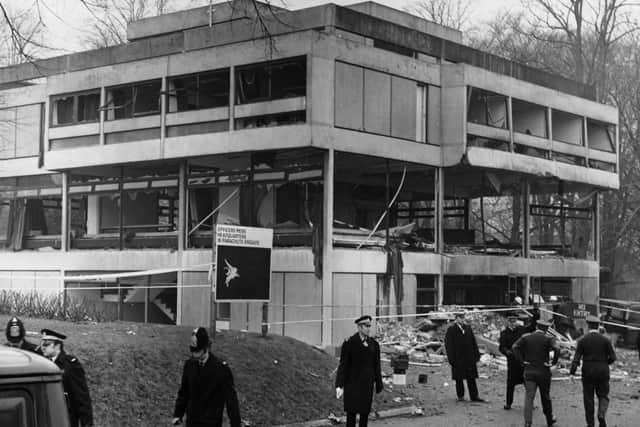 The aftermath of the 1972 Aldershot bombing
