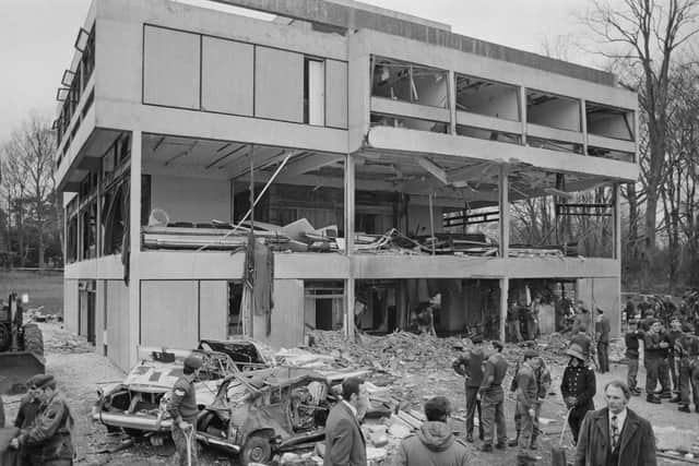 The aftermath of the 1972 Aldershot bombing