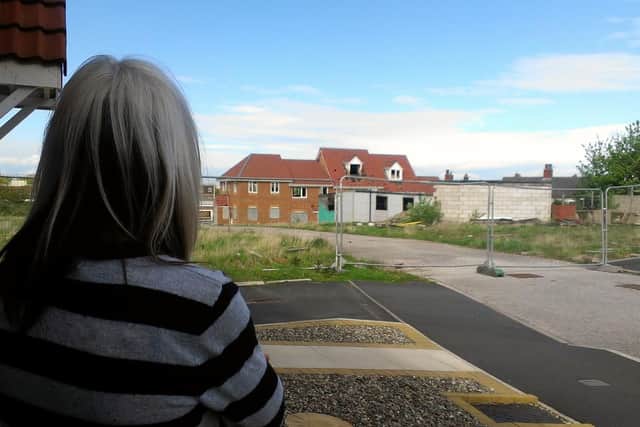 The view of the vandal and squatter hit abandoned building site that Coopers Way residents had to put up with for years