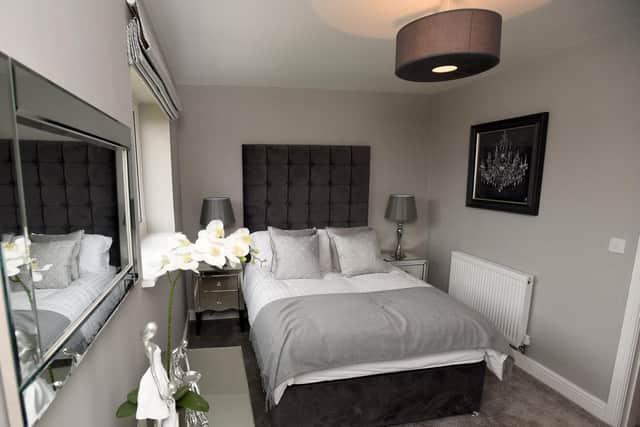 Inside the showhome's master bedroom