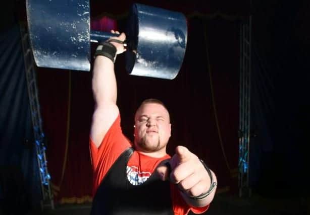 He is hoping to reinvent the classical strongman routine for a new generation