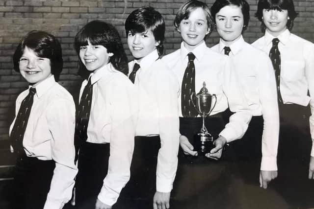 Montgomery High School's cross country team won the Blackpool and District Schools' Under 12 League in 1982. From left: Tracey Hislop, Kirsty Spencer, Donna Hey, Alison Kerr, Suzanne Gadd and Sharon Ogden.