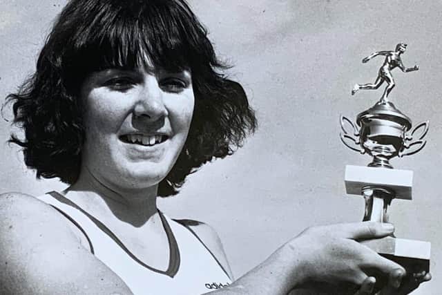 Road race ladies winner, Linda Banks.