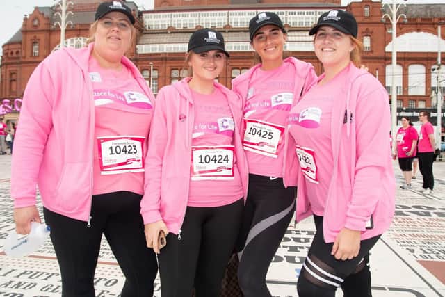 Runners at Blackpool's Race for Life 2019.