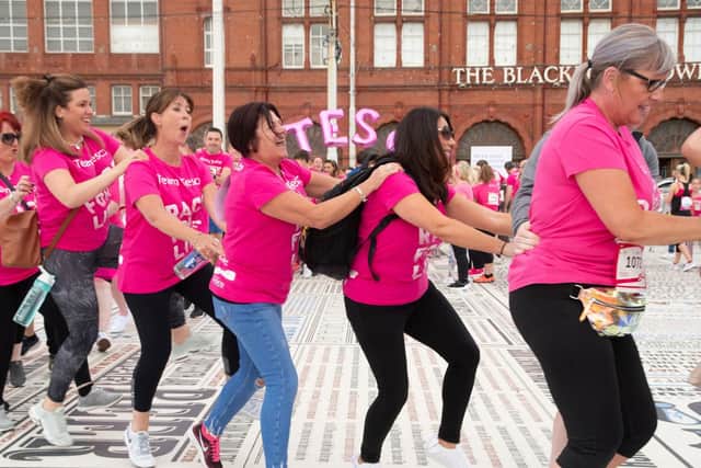 Runners at Blackpool's Race for Life 2019.