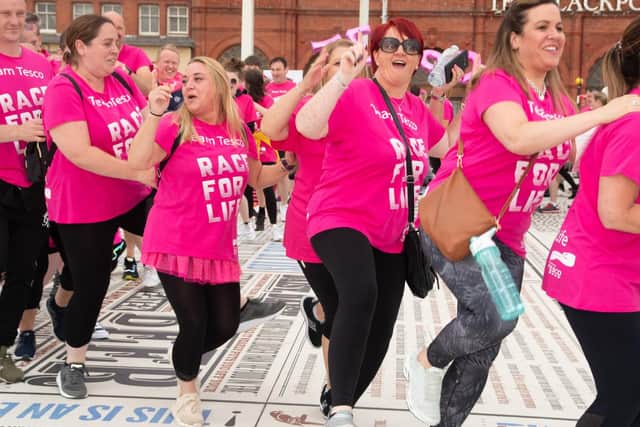 Runners at Blackpool's Race for Life 2019.