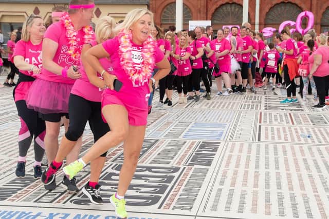 Runners at Blackpool's Race for Life 2019.