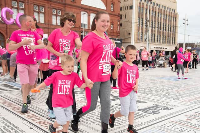 Runners at Blackpool's Race for Life 2019.