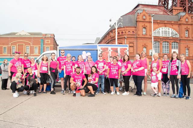 Runners at Blackpool's Race for Life 2019.