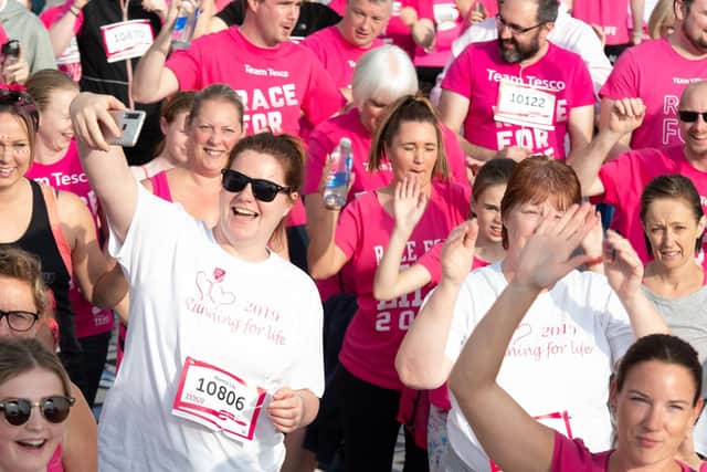 Runners at Blackpool's Race for Life 2019.