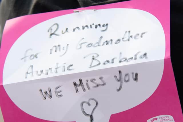 One of the messages word by a runner yesterday.