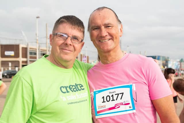 Runners pose before Blackpool's Race For Life 2019.