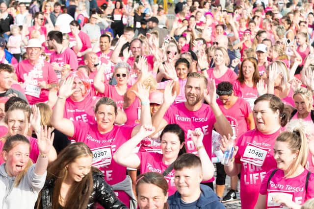 Runners at Blackpool's Race for Life 2019.