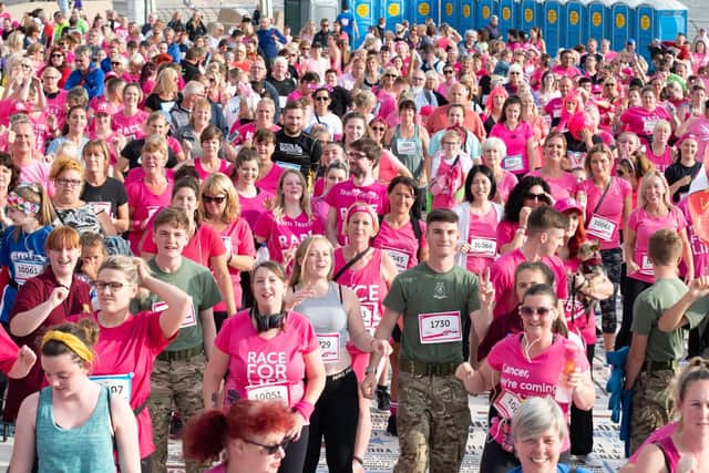 Runners at Blackpool's Race for Life 2019.