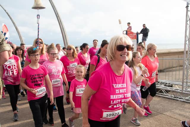 Runners at Blackpool's Race for Life 2019.