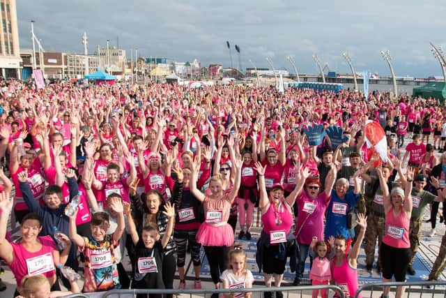 Runners at Blackpool's Race for Life 2019.