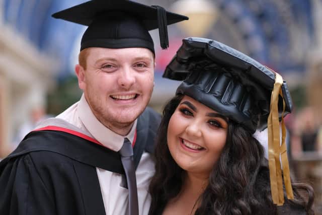 Blackpool and the Fylde College Graduations at The Winter Gardens. Kieran Kettle and Lauren Buckley.