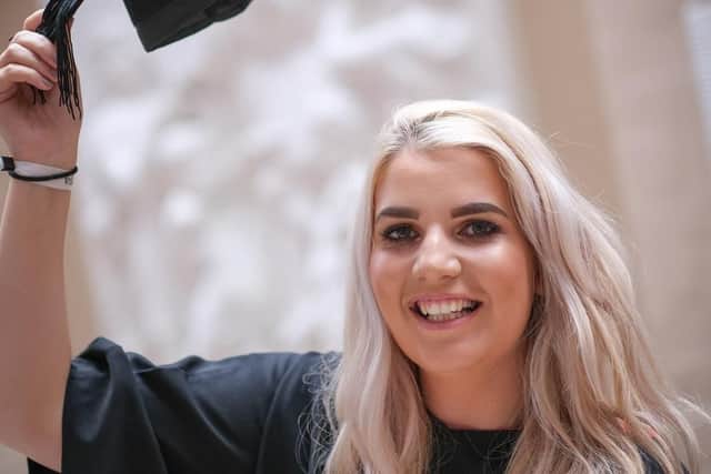 Blackpool and the Fylde College Graduations at The Winter Gardens. Alice Dunlop, graduating BA (Hons) Health and Social Care.
