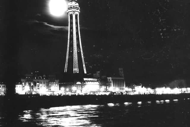 Blackpool Tower in the moonlight