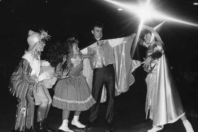 The Wizard of Oz at Blackpool ice drome in 1989. Pictured are Daniel Whiston, Richard Woods, Emma Whiston and Liam Duffy