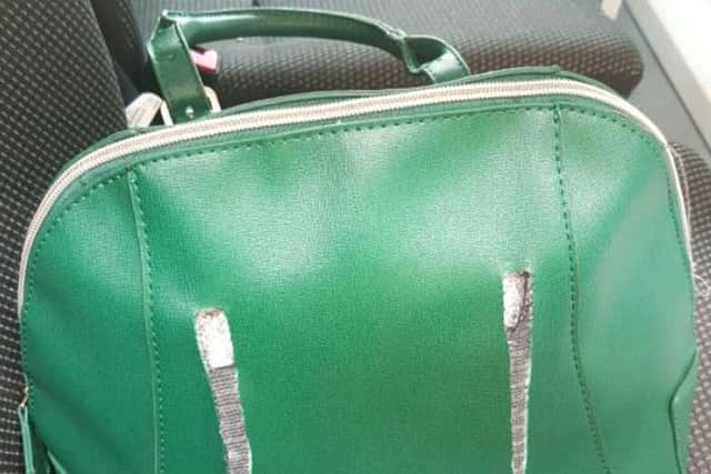 Zofija Kaczan's green handbag which was stolen when she was attacked on Wednesday. Photo credit: Derbyshire Police/PA Wire