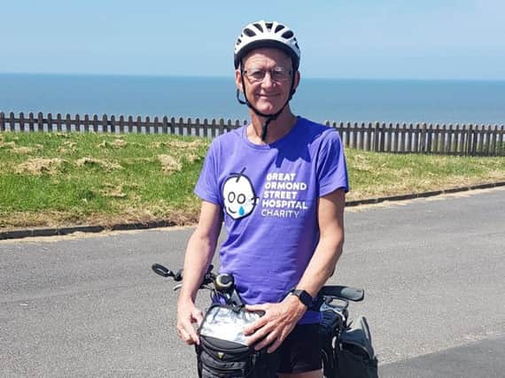 Tony Wallis has cycled 4,700 miles around the UK coastline for Great Ormond Street