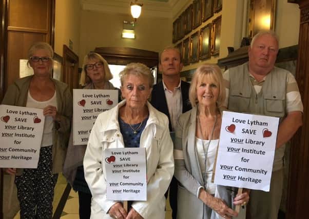 Campaigners from Lytham lobby the County cabinet meeting