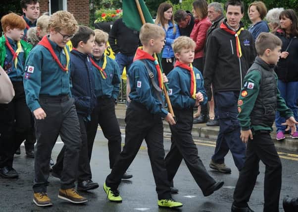 Scouts taking part in the procession around Freckleton. Photos by Rob Lock.